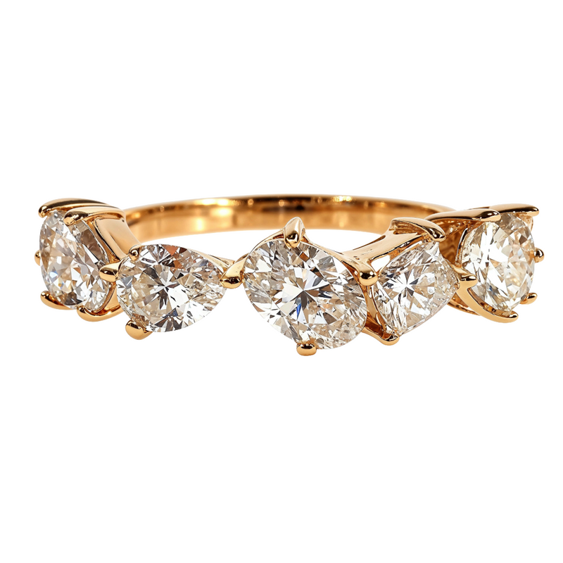 Mix Shape 7 Stone Diamond Ring 68338 - Image 2