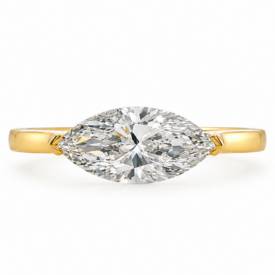 Modern East-West Marquise Engagement Ring 71622