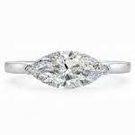 Modern East-West Marquise Engagement Ring 71622