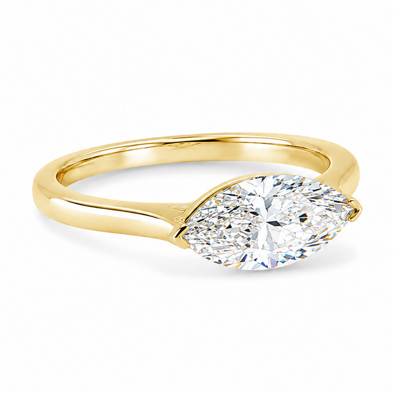 Modern East-West Marquise Engagement Ring 71622