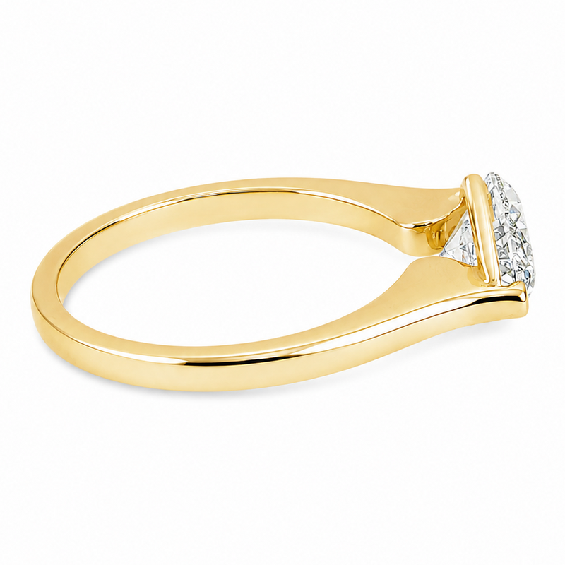Modern East-West Marquise Engagement Ring 71622
