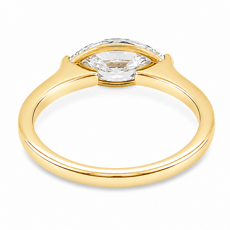 Modern East-West Marquise Engagement Ring 71622