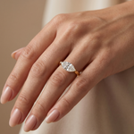 Modern East-West Marquise Engagement Ring 71622