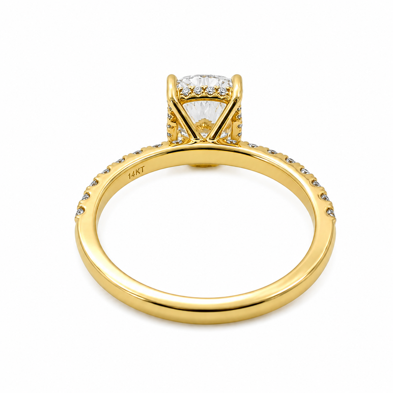 14K Gold Monarch Cushion Lab-Grown Diamond Engagement Ring 1.50 Ct, photo 6 of 9