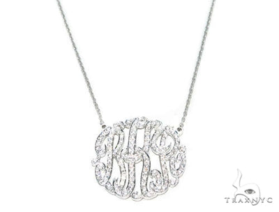 Monogram Sterling Silver Necklace 41654 - Image 1