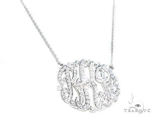 Monogram Sterling Silver Necklace 41654 - Image 2