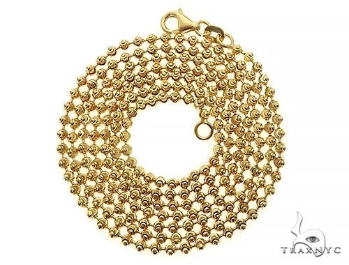 10K Gold moon cut chain, 2 mm, photo 3 of 6