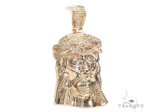 Jesus Diamond Gold Pendant 42583 - Image 2