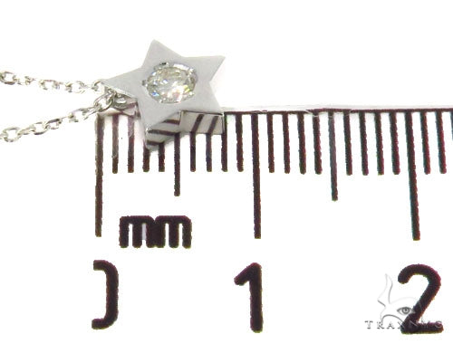 Moon and Star Diamond Earrings Necklace Set 45207 - Image 13