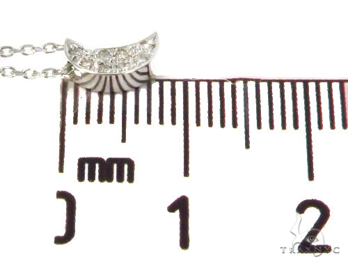 Moon and Star Diamond Earrings Necklace Set 45207 - Image 14