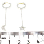 Moon and Star Diamond Earrings Necklace Set 45207 - Image 16
