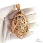 Multi Color Sapphire Indian Head Pendant 68885 - Image 8