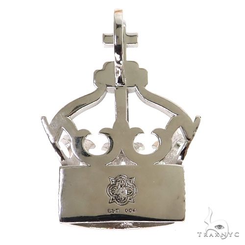 Multi Color Sapphire and Diamond Crown Pendant 68895 - Image 4