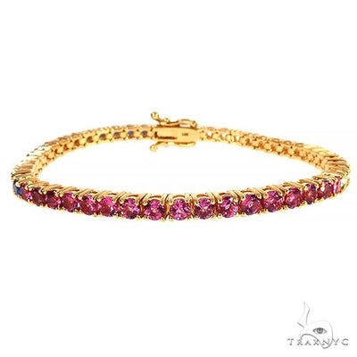 Multi Gemstone Birthstone Tennis Bracelet 68031 - Image 1