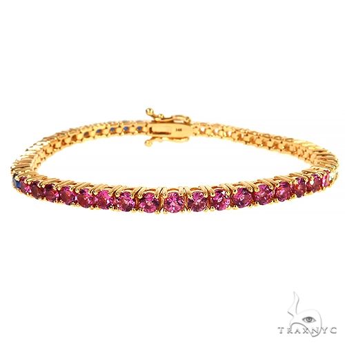 Multi Gemstone Birthstone Tennis Bracelet 68031 - Image 1