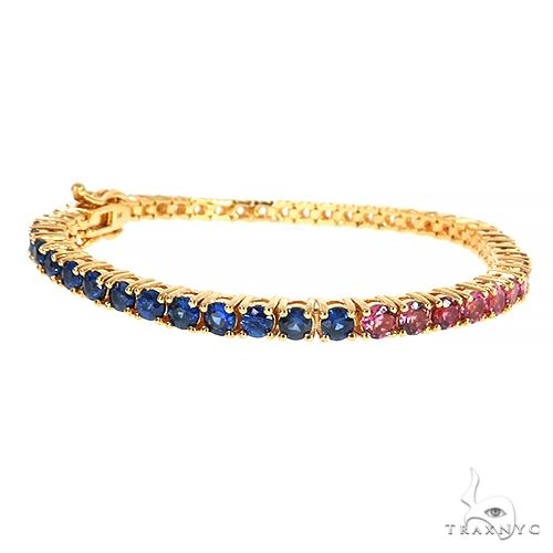 Multi Gemstone Birthstone Tennis Bracelet 68031 - Image 2