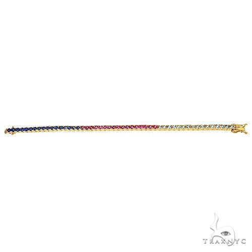 Multi Gemstone Birthstone Tennis Bracelet 68031 - Image 4