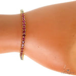 Multi Gemstone Birthstone Tennis Bracelet 68031 - Image 5