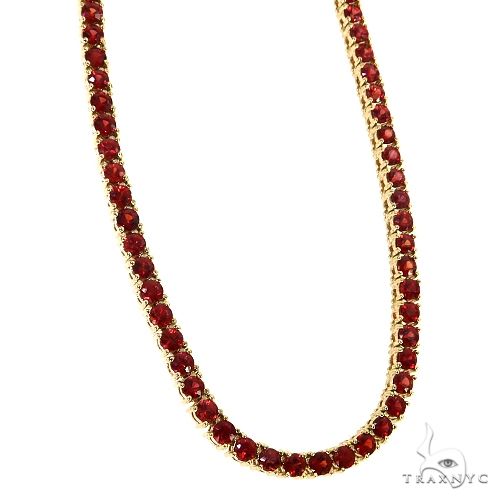 Red Sapphire Tennis Chain 69031 - Image 2