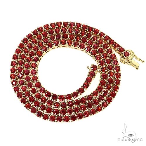 14K Gold tennis chain, 3 mm, photo 3 of 7