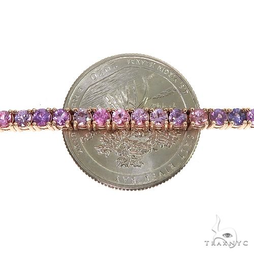 14K Gold Mystic Sapphire Tennis Bracelet, photo 6 of 7