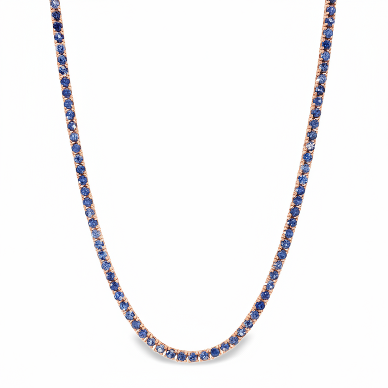 Blue Sapphire Tennis Chain 71083 | TraxNYC Blue Sapphire Tennis Chain 71083 | TraxNYC