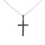 Silver Black Diamond Cross Set 70921 - Image 1