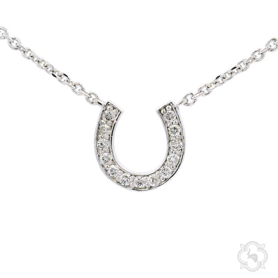 Prong Diamond Horseshoe Necklace 34095