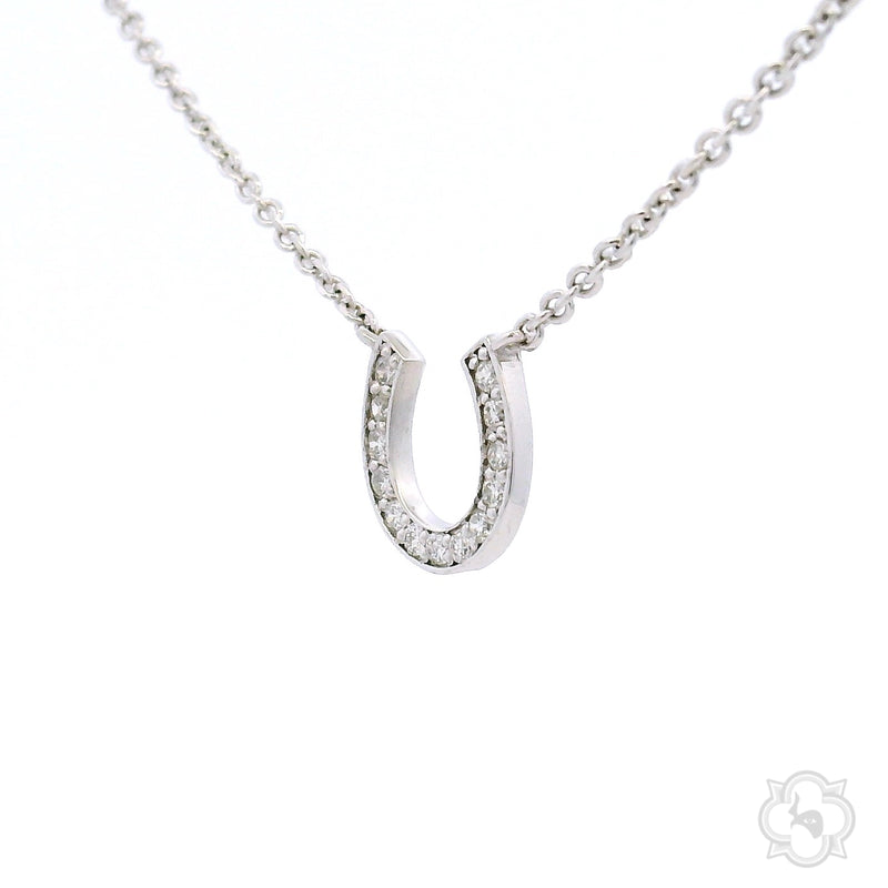 Prong Diamond Horseshoe Necklace 34095