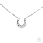 Prong Diamond Horseshoe Necklace 34095