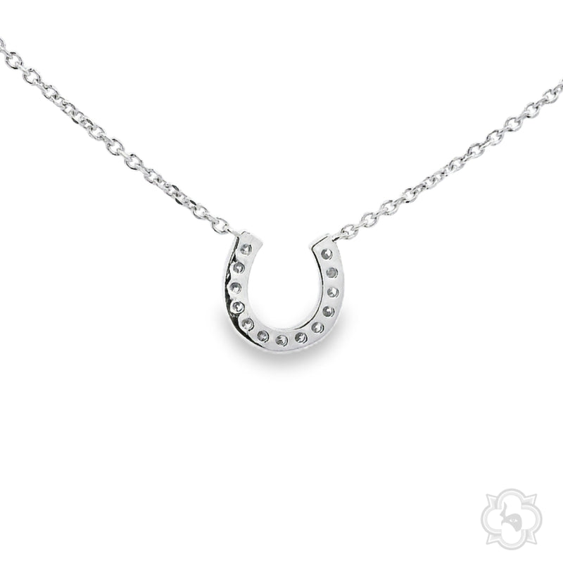 Prong Diamond Horseshoe Necklace 34095