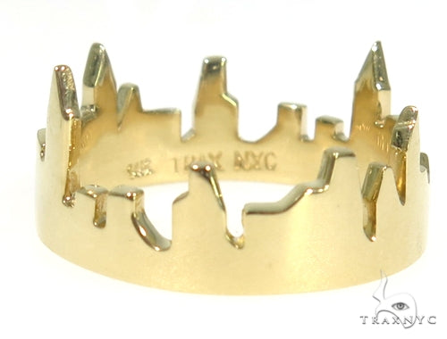 NYC Skyline Yellow Gold Ring 45349 - Image 5