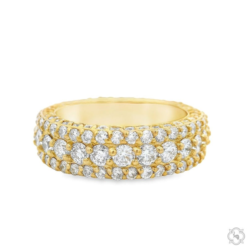 14K Gold Natural Diamond Eternity Band, photo 2 of 3