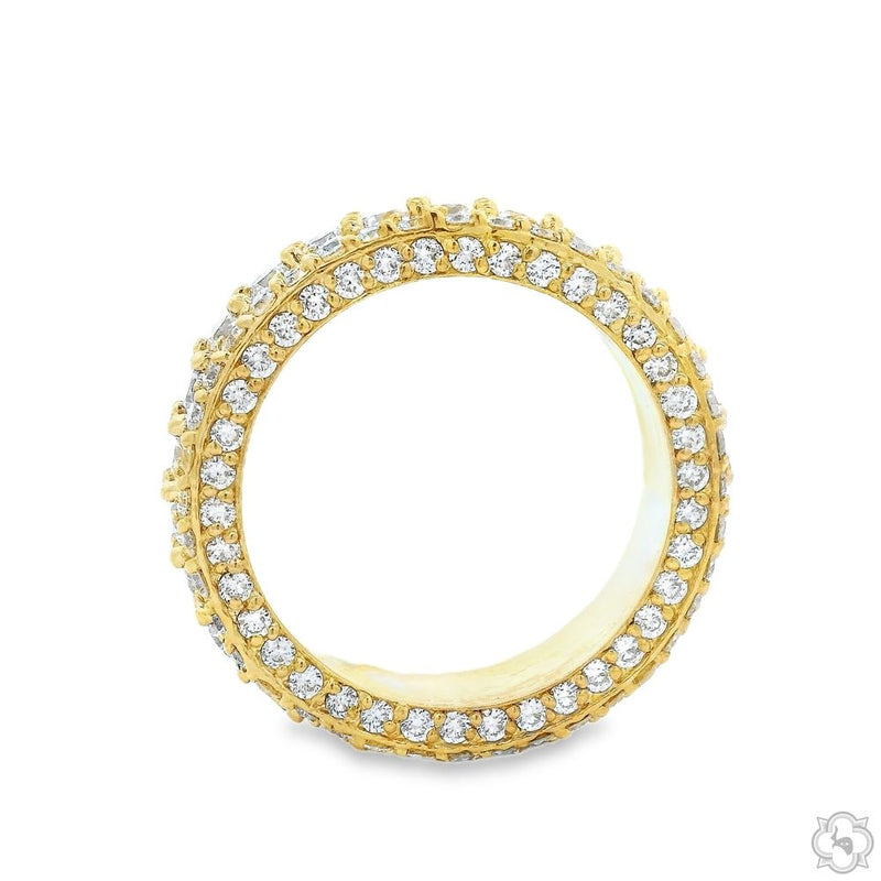 14K Gold Natural Diamond Eternity Band, photo 3 of 3