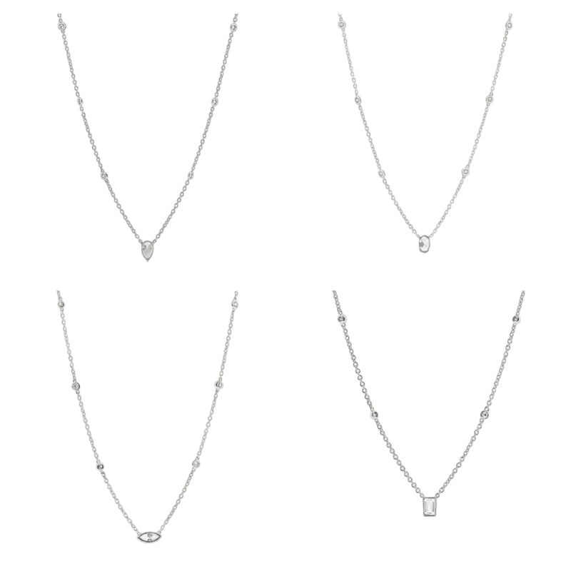 .925 Silver Diamond Necklace 71483