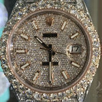 New Model Fully Iced Rolex Datejust 41mm Steel and 18K Everose Gold Jubilee Men's Watch 63895 - Image 1