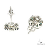 Nigeria Sapphire Flower Earrings 67138 - Image 3