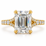 Noble Emerald Diamond Engagement Ring 71621