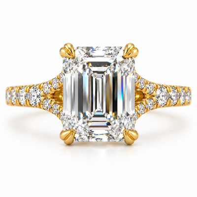 Noble Emerald Diamond Engagement Ring 71621