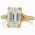 Noble Emerald Diamond Engagement Ring 71621