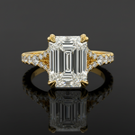 Noble Emerald Diamond Engagement Ring 71621