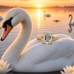 Noble Emerald Diamond Engagement Ring 71621