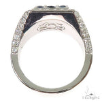 Ocean Blue 3x3 Sapphire Diamond Ring 67320 - Image 6