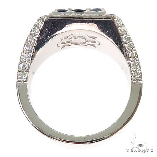 Ocean Blue 3x3 Sapphire Diamond Ring 67320 - Image 6