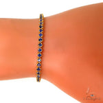Ocean Blue Adjustable Sapphire Tennis Bracelet 67403 - Image 4