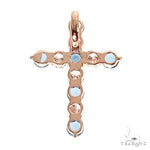 Ocean Blue Sapphire Diamond Cross 66992 - Image 5
