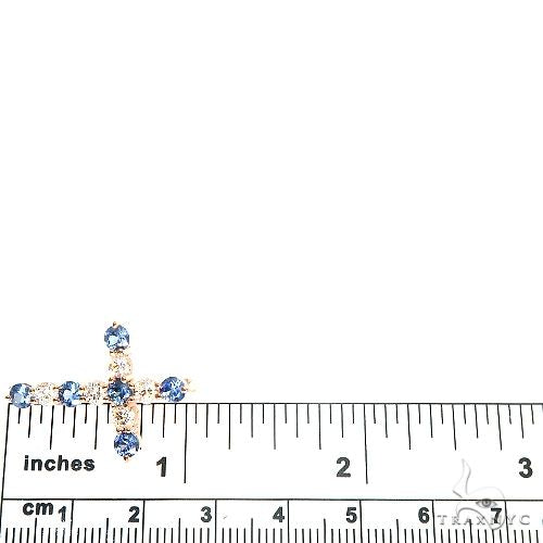 Ocean Blue Sapphire Diamond Cross 66992 – TraxNYC