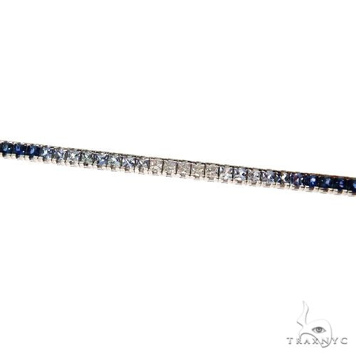 14K Gold Ocean Breeze Sapphire Tennis Bracelet, photo 3 of 7