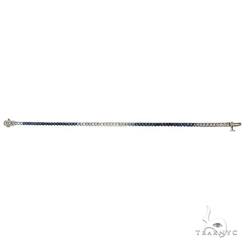 14K Gold Ocean Breeze Sapphire Tennis Bracelet, photo 7 of 7