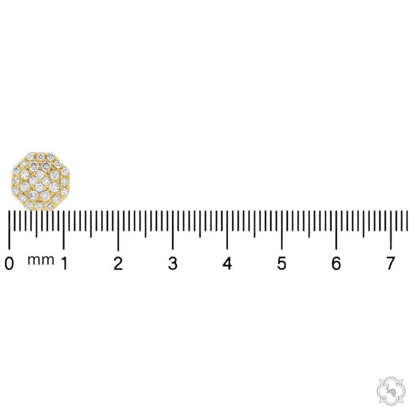 14K Gold OctaGlow Diamond Cluster Earrings, photo 6 of 8